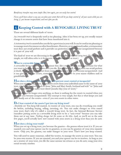 Understanding Estate Planning & Living Trusts Booklet
