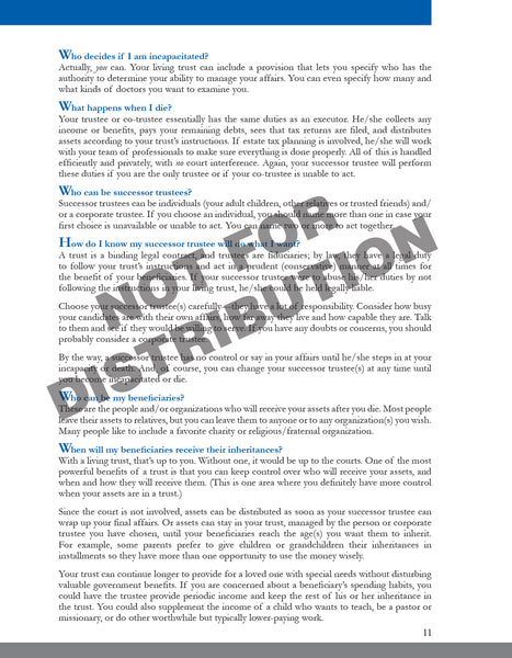 Understanding Estate Planning & Living Trusts Booklet