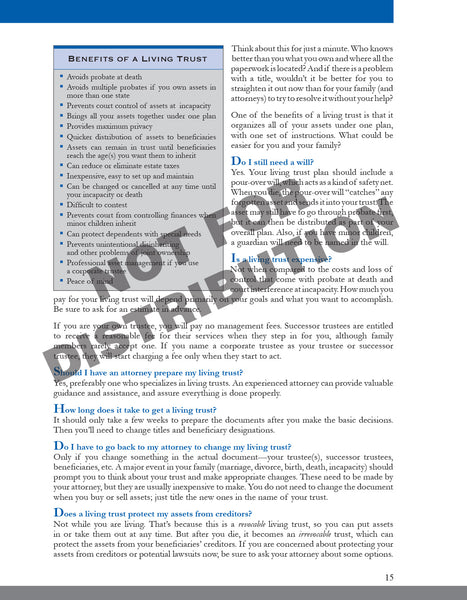 Understanding Estate Planning & Living Trusts Booklet