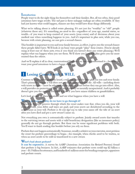 Understanding Estate Planning & Living Trusts Booklet